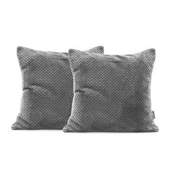 Set 2 fețe de pernă din microfibră decoking henry, 45 x 45 cm, gri