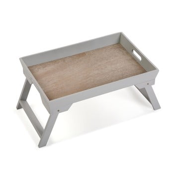 Tavă pliabilă din lemn versa boedo gris, 48 x 25 cm