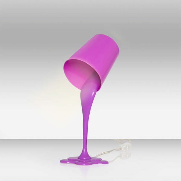 Fialová stolní lampa Ximena