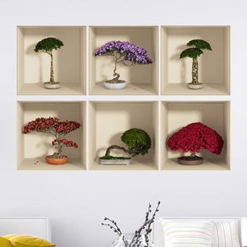 Set 6 autocolante cu efect 3d fanastick home