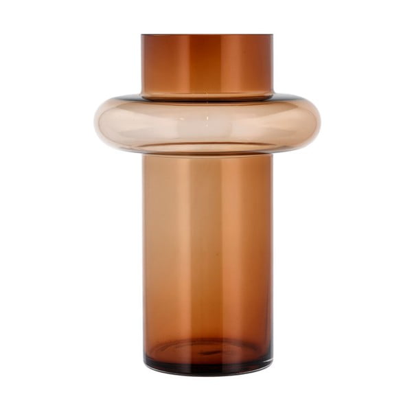 Oranžová skleněná váza Lyngby Glas Tube, výška 30 cm