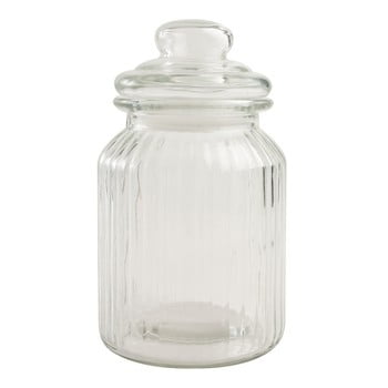 Recipient din sticlă T&G Woodware Ribbed, 1 l