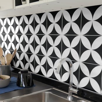 Set 9 autocolante de perete ambiance tiles enzo, 15 x 15 cm