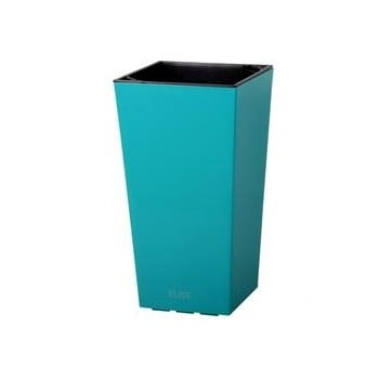 Ghiveci de flori adecvat pentru exterior gardenico elise, înălțime 46 cm, turcoaz lucios
