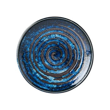 Farfurie din ceramică mij copper swirl, ø 17 cm, albastru