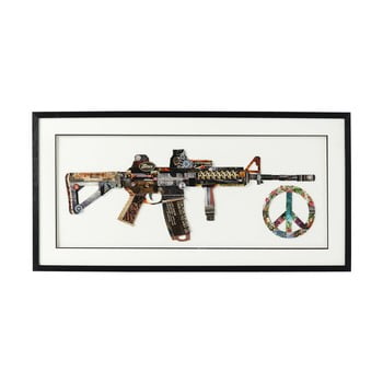 Tablou în ramă Kare Design Art Peace No War, 100 x 50 cm