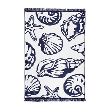 Covor reversibil oyster, 120 x 180 cm, alb-albastru