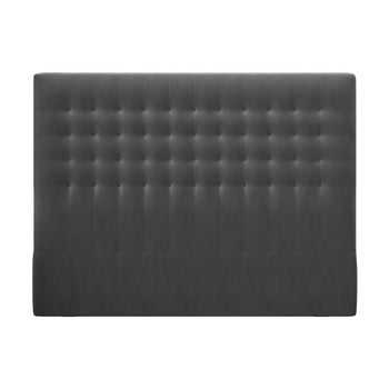 Tăblie pat cu înveliș de catifea windsor & co sofas apollo, 200 x 120 cm, gri închis