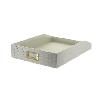 Tăviță documente Go Stationery Gold Polka Cream, mică