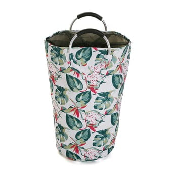Coș din bumbac pentru rufe versa blue flowers, înălțime 58 cm