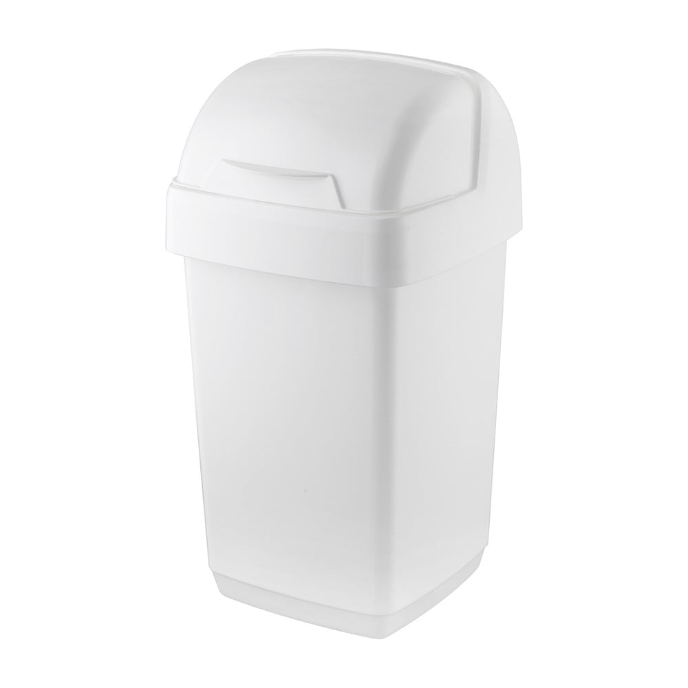 Bílý odpadkový koš Addis Roll Top, 22,5 x 23 x 42,5 cm