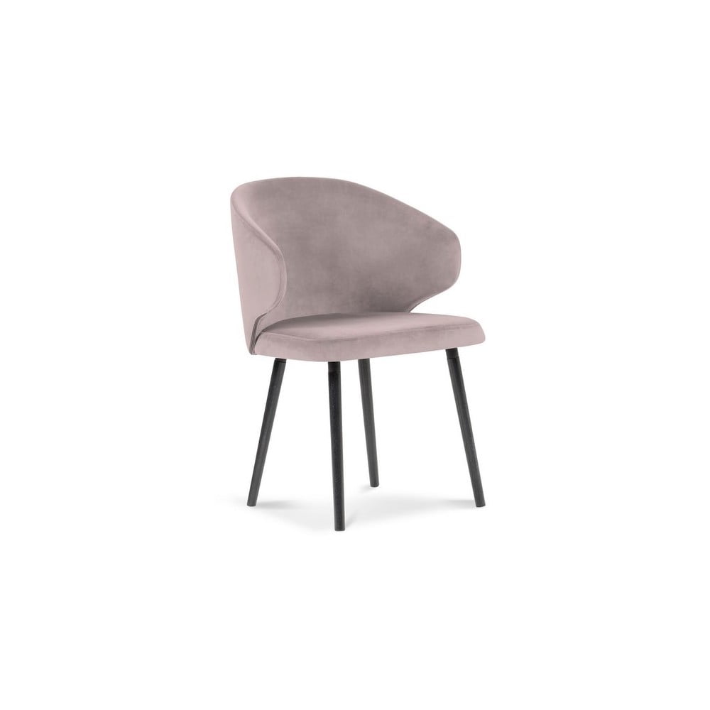Půdrově růžová jídelní židle se sametovým potahem Windsor & Co Sofas Nemesis