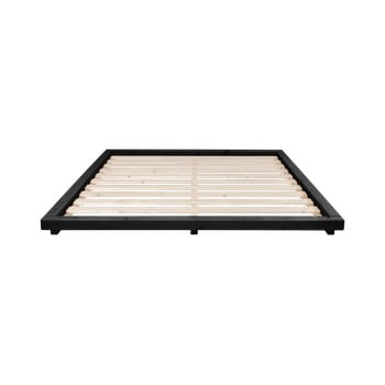Pat din lemn de pin Karup Design Dock Bed, 160 x 200 cm, negru