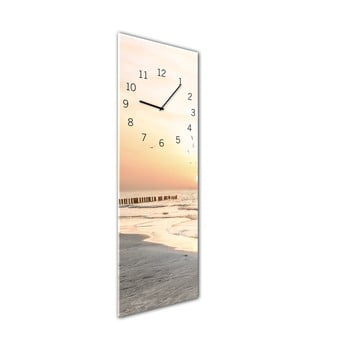 Ceas de perete styler glassclock beach, 20 x 60 cm