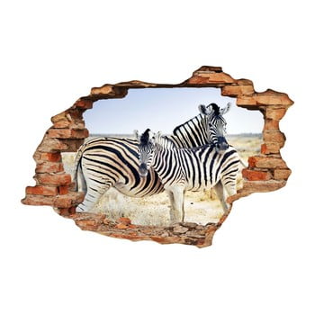 Autocolant ambiance landscape zebra mother, 60 x 90 cm