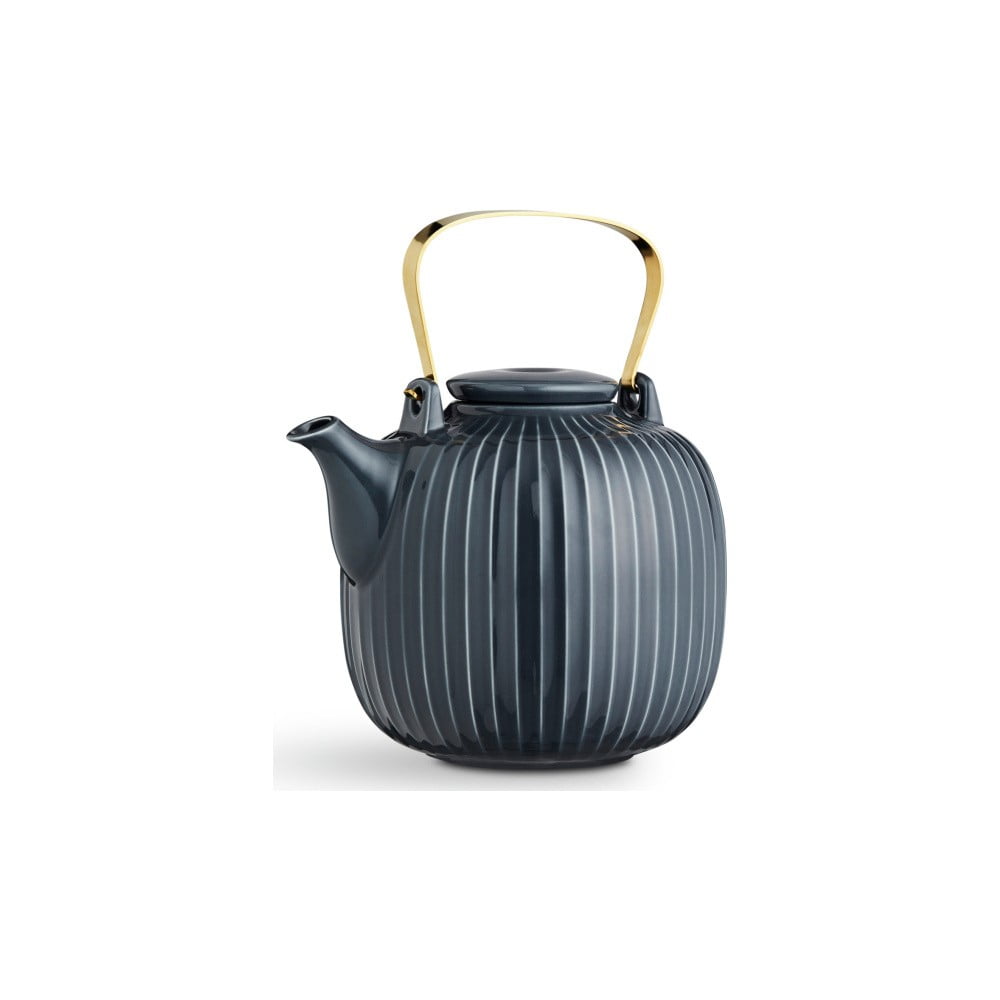 Antracitová porcelánová čajová konvice Kähler Design Hammershoi, 1,2 l