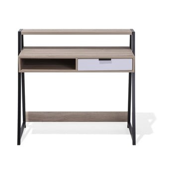 Birou cu aspect din lemn deschis la culoare monobeli amber