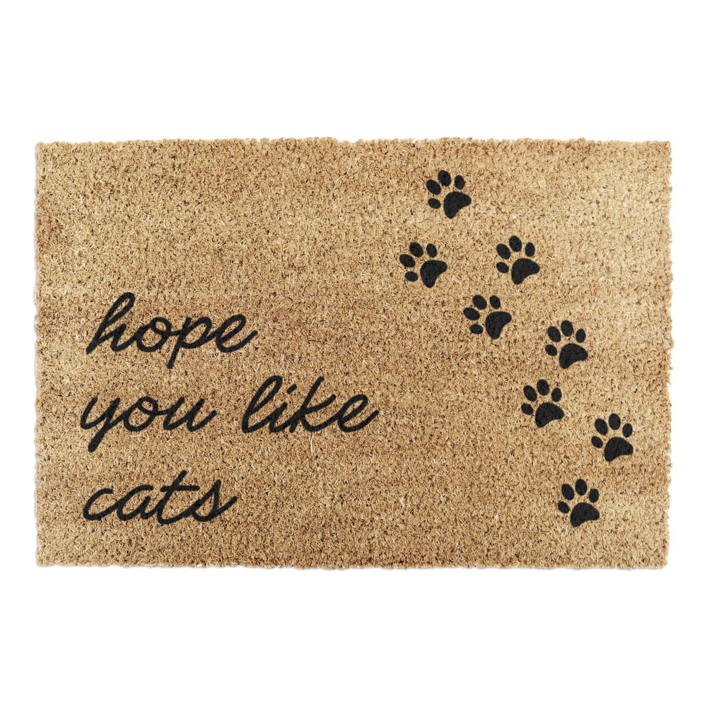 Rohožka z kokosového vlákna 40x60 cm Hope You Like Cats – Artsy Doormats