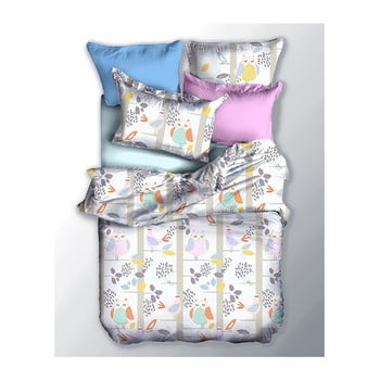 Lenjerie de pat reversibilă din microfibră decoking basic sowa, 200 x 220 cm