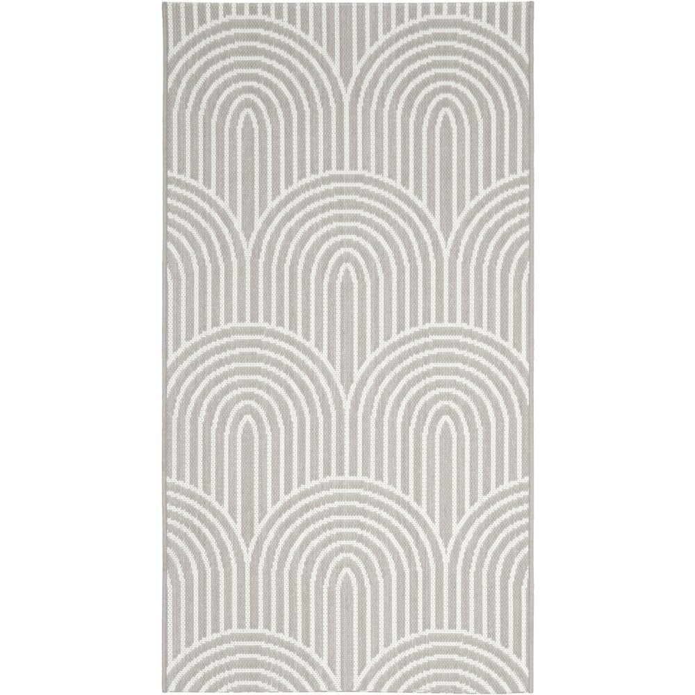 Šedo-béžový venkovní koberec Westwing Collection Arches, 80 x 150 cm