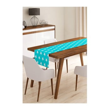 Napron din microfibră pentru masă minimalist cushion covers blue stars, 45 x 145 cm