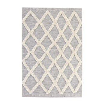 Covor Mint Rugs Handira Grid, 230 x 155 cm, gri