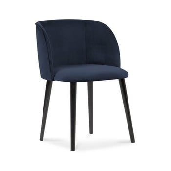 Scaun cu înveliș de catifea windsor & co sofas aurora, albastru închis