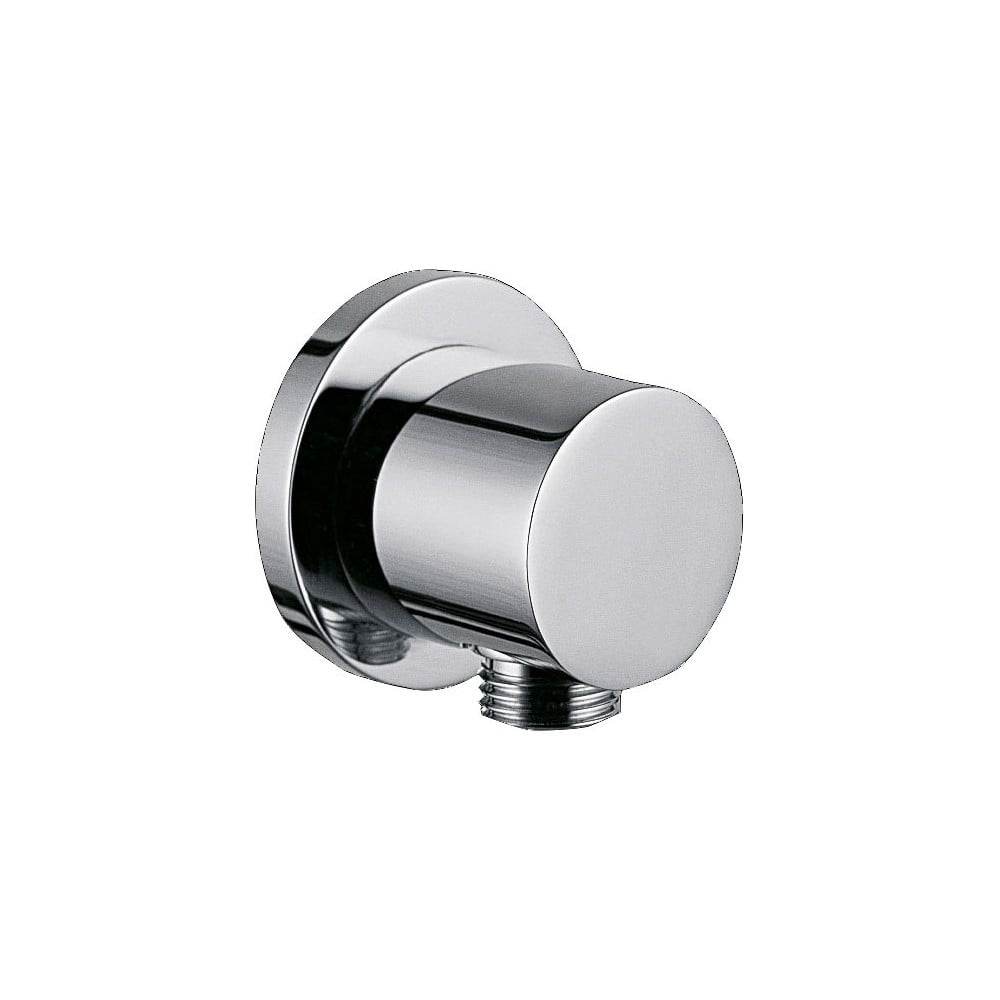 Mosazný díl pro připojení sprchy v leskle stříbrné barvě ø 6 cm – Sapho