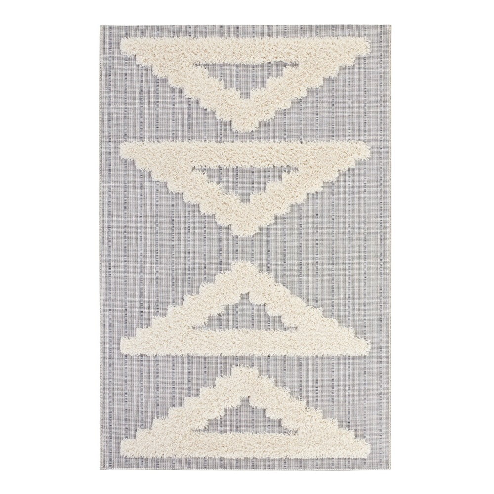 Šedý koberec Mint Rugs Handira Triangles, 194 x 290 cm