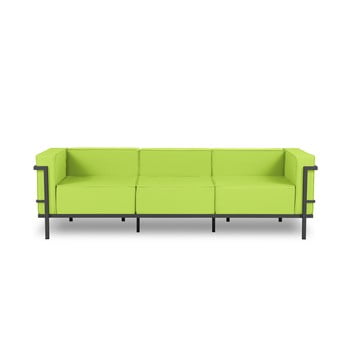Canapea cu 3 locuri adecvată pentru exterior Calme Jardin Cannes, verde lime - negru