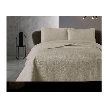 Cuvertură din micropercal cu 2 fețe de pernă dreamhouse velvet clara, 250 x 260 cm, bej