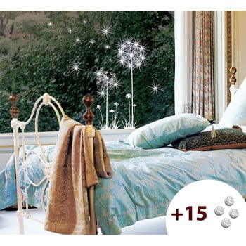 Set autocolante și 15 cristale swarovski ambiance dandelion flowers
