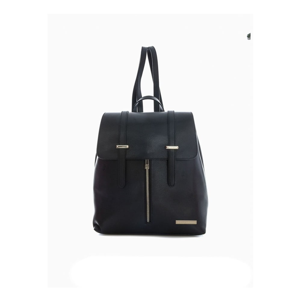 Černý kožený batoh Sofia Cardoni Tefe