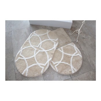 Set 3 covorașe de baie confetti bathmats bonne, maro