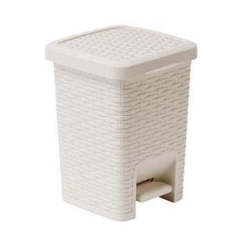 Coș cu pedale pentru baie addis rattan pedal bin calico, 6 l, crem