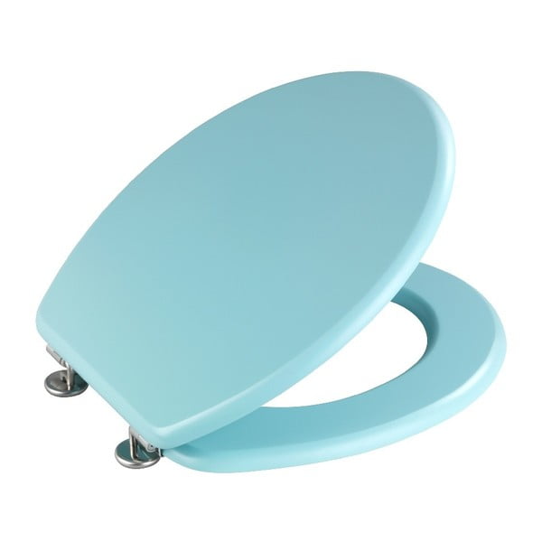 Světle modré WC sedátko Wenko Prima Light Blue, 41 x 37 cm