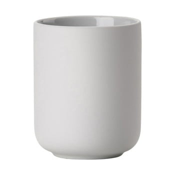 Suport din ceramică pentru periuțele de dinți zone soft grey, gri deschis