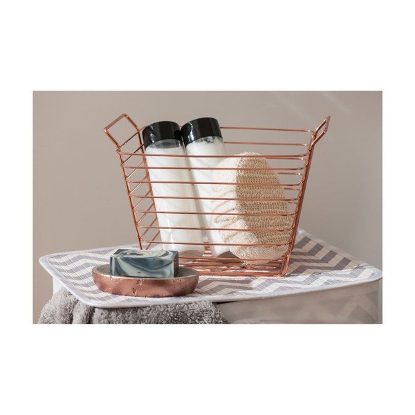 Měděný úložný košík Premier Housewares Mafalda, 17 x 21 cm