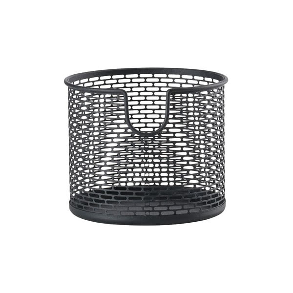 Černý kovový úložný košík Zone Inu, ø 10 cm