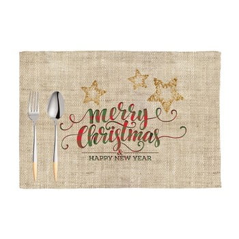 Set 2 suporturi farfurie cu model de crăciun apolena oney xmas, 33 x 45 cm
