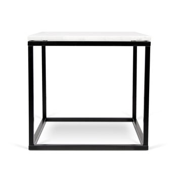 Măsuță de cafea cu blat din marumură temahome prairie, 50 x 50 cm, negru - alb
