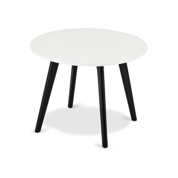 Măsuță de cafea din lemn furnhouse life, Ø 60 cm, alb-negru