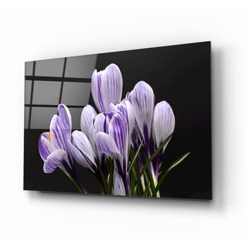 Tablou din sticlă insigne flowers iii.