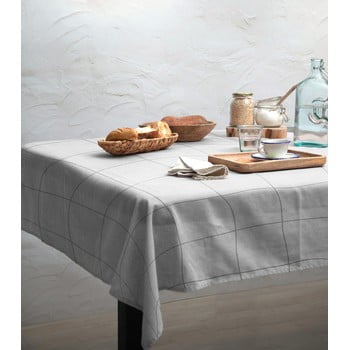 Față de masă linen couture grey lines, 140 x 200 cm
