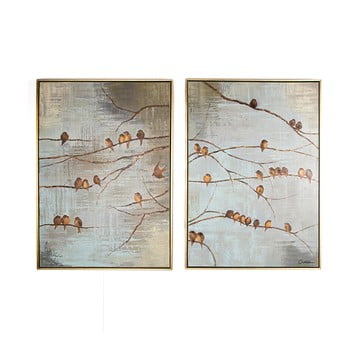 Set 2 tablouri pictate manual graham & brown birds