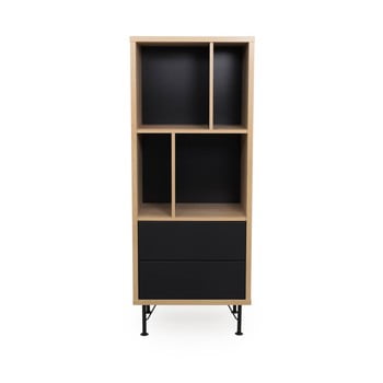 Dulap tenzo flow, înălțime 143 cm, negru