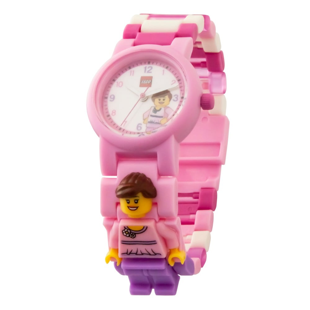 Dětské růžové hodinky s figurkou LEGO® Classic
