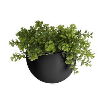Ghiveci suspendat din ceramică pt living globe, negru mat