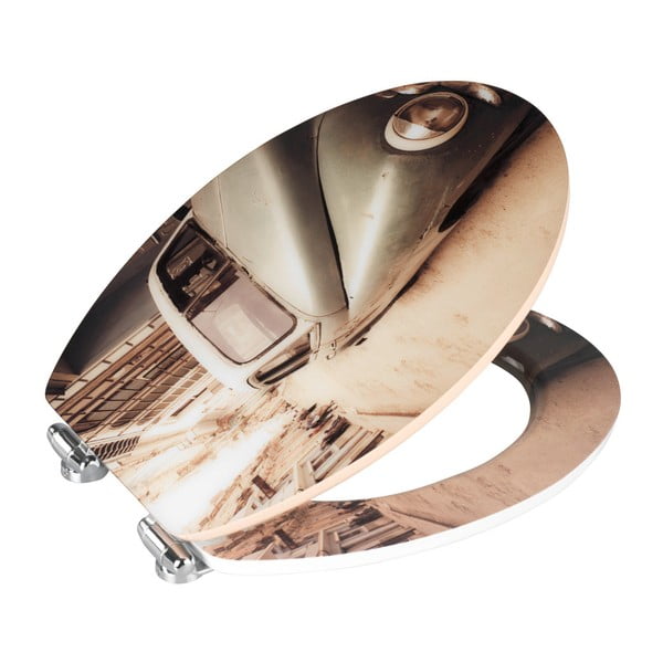 WC sedátko a snadným zavíráním Wenko Old Time Car, 44,5 x 38 cm