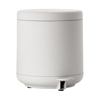 Coș cu pedală pentru baie zone soft grey, 4 l, gri deschis